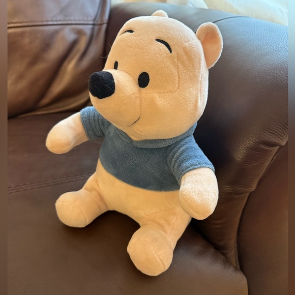 Winnie the Pooh Bear Stuffed Animal with Blue Shirt - Picture 2 of 5